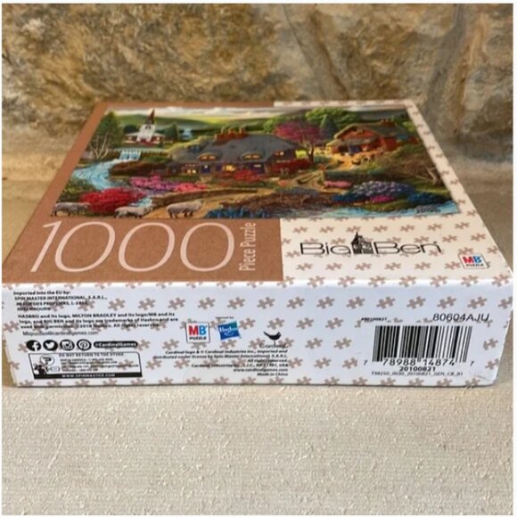 New Sealed Country Cottage 1000 piece puzzle Big Ben Milton Bradley Hasbro - Picture 3 of 6